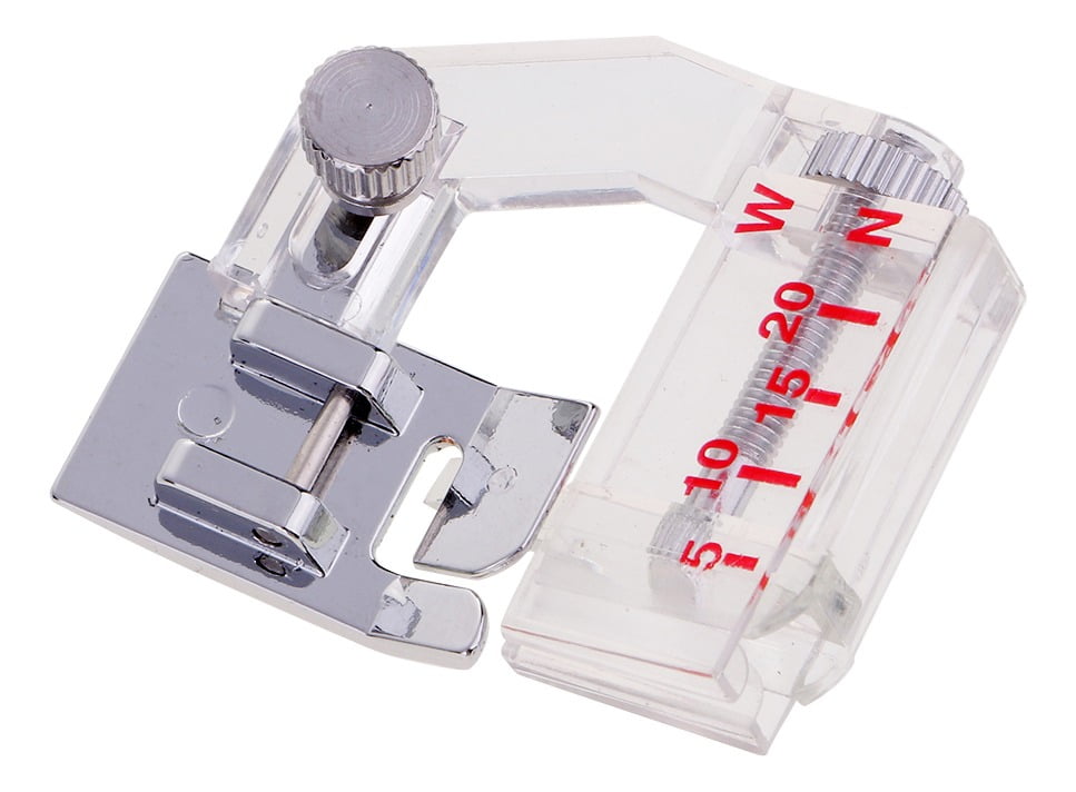 Sewing machine slant presser foot, fabric wrap presser foot