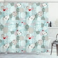 thumbnail image 1 of Ambesonne Floral Shower Curtain, Valentines Birds, 69"Wx84"L, Multicolor, 1 of 3