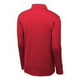 thumbnail image 2 of Mens Long Sleeve Polyester Micropique Sport-Wick Polo Shirt True Red 3X-Large, 2 of 8