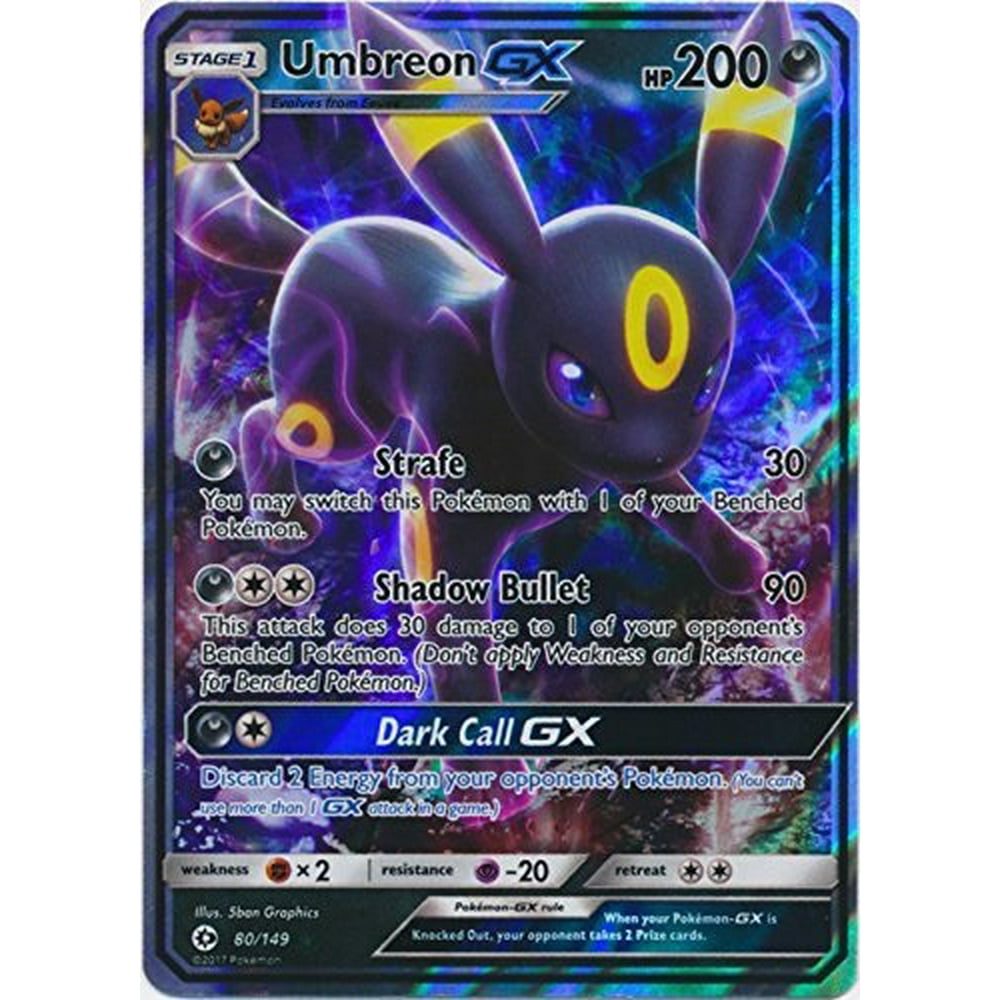 UmbreonGX 80/149 Ultra Rare Pokemon Sun & Moon