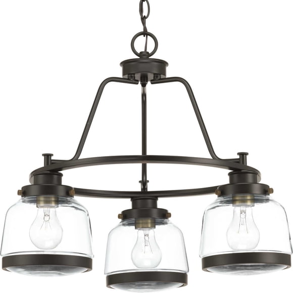 Progress Lighting P400057-020 Judson Three-Light Chandelier, Antique Bronze