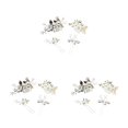 thumbnail image 1 of Sonducket 4 Uds. De peinetas de flores para boda, conjunto de tocados elegantes para niñas, tocado de novia, adorno de vestir para mujer, blanco Type1 NO1, 1 of 6