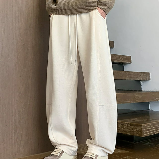 Pantalon Cargo Jogger Lourd pour Usage Quotidien Mode Urbaine Confortable Coupe Ample avec Design Courbé et Base Blanche Style Décontracté Polyvalent pour Activités Quotidiennes