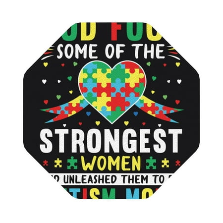 

Ocsxa I Love With Autism Coasters for Drinks Leather Coasters Set of 4 for Coffee Table for Housewarming Kitchen Bar Decor One Size