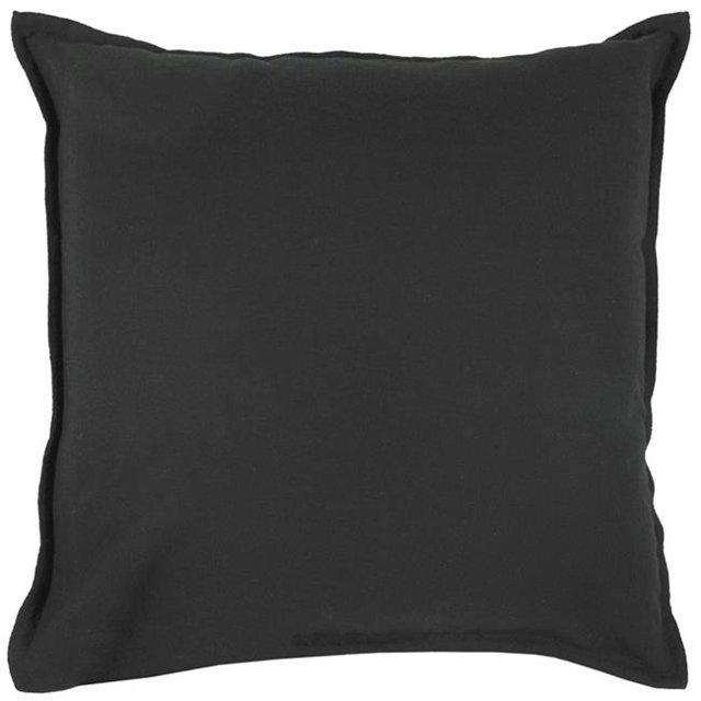 HomeRoots 403525 Black Solid Light Textured Modern Throw Pillow