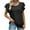 Black, variant on Fesfesfes Athletic Tops for Women Fashion Womens Short Sleeve Summer Solid Color Casual Top Pullover T-shirt Raglan Shirt Women XL(US:10)