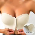 thumbnail image 4 of Sakmal Bralette Women's Bras Strapless Side Smoothing Bandeau Plus Size White Extra Lift Womens Bras L, 4 of 5