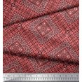 thumbnail image 3 of Soimoi Poly Georgette Fabric Check Kilim Print Fabric by The Yard 52 Inch Wide, 3 of 3