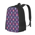 thumbnail image 1 of Disketp leaf flower Skull colorful Mochila Minimalista de Gran Capacidad, Mochila de Viaje para Escuela, Trabajo o Uso Diario, 1 of 6