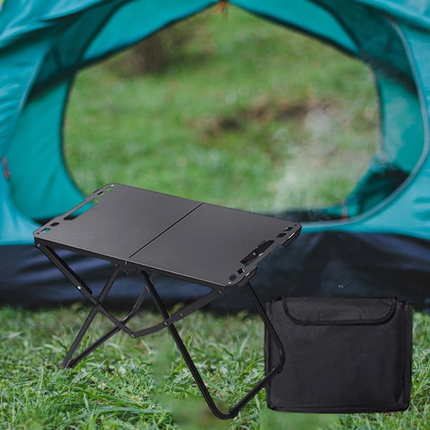 Mesa de campamento plegable mesa al aire libre mesa de campamento escritorio liviano mesa plegable Negro