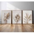 thumbnail image 3 of Beige Neutral Floral Botanical Canvas Wall Art Modern Minimalist Beige Flower Plant Painting Wall Decor Poster Print Artwork for Living Room Bedroom Bathroom Home Decortion（Only canvas）, 3 of 6