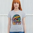 thumbnail image 3 of Tee Hunt Dean Russo Cute Lazy Sloth T-Shirt Funny Wild Life Colorful Women's T-Shirt Tee, Gray, X-Large, 3 of 5