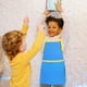 thumbnail image 4 of Delantal infantil con correa de cuello ajustable y 2 bolsillos para niños y niñas, ideal para jardinería, pintura, repostería y juegos de rol Azul cielo y amarillo, 4 of 7
