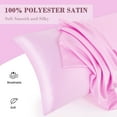 thumbnail image 2 of PiccoCasa Silky Satin Pillowcases 6 Pack Pillow Case Covers with Zipper, Non-Standard Pink, 2 of 6