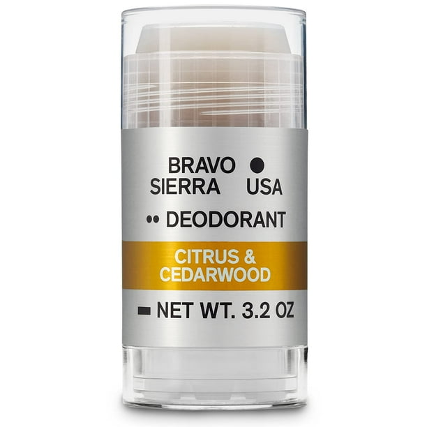 Desodorante Bravo Sierra, natural, sin aluminio, 90 ml, paquete de 2 unidades, para hombres