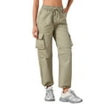 thumbnail image 1 of Pantalones cargo largos casuales de cintura alta para mujer Y2K Streetwear Inspire Chic en gris caqui, 1 of 6