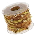thumbnail image 1 of 10M DIY Perles Dentelle Embellissement Applique Ruban, Or, 1 of 8