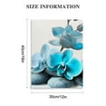 thumbnail image 2 of JEUXUS Zen Wall Art Blue Orchid Flower with SPA Stone Pictures Canvas Prints Grey Turquoise Floral Painting Peaceful Artwork Modern Spa Yoga Home Bedroom Office Bathroom, 2 of 5