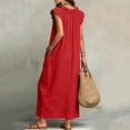 thumbnail image 6 of 2026 European And Station Summer Solid Color Elegant Temperament Flying Sleeve Dress, 6 of 8