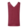 thumbnail image 6 of Inglocry Silk Satin Tank Tops for Women V Neck Summer Tops Sleeveless Camisole Business Casual Tops Work Blouses 2026 Wine XL, 6 of 7