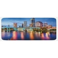 thumbnail image 1 of City Kitchen Mat, Hillsborough River Tampa Florida USA Downtown Idyllic Evening at Business District, Plush Decorative Kitchen Mat with Non Slip Backing, 47" X 19", Multicolor, by Ambesonne, 1 of 1