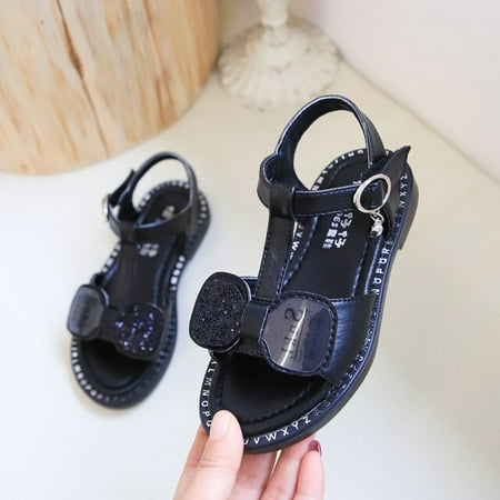 

DancePeanut Girls Princess Shoes Spring Summer New Korean Version Soft Bottom Bow Sandals Wild Girl Non-slip Beach Shoes Sandal