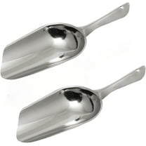 TrueCraftware- Set of 2 Stainless Steel 4 oz Bar Scoop- Kitchen Ice Scooper for Ice Maker Small Food Scoops for Bar Party Wedding Bar Ice Flour Utility Scoop Metal Food Scoops