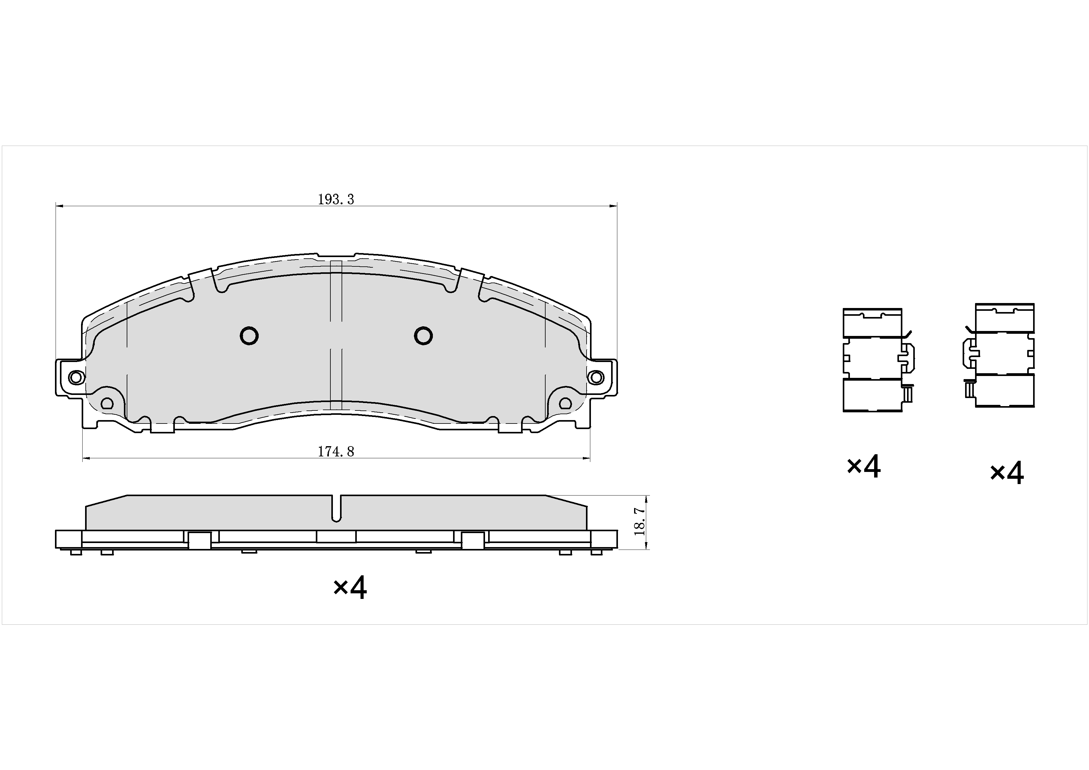 Ultra HC 1000 Brake Pad Set, Rear HC10.1691.0.F, Ford F-250 Super Duty 2022-2013