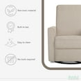 thumbnail image 5 of Evolur Harlow Deluxe Upholstered Plush Seating Glider Swivel, Power Recliner with USB Port, Greenguard Gold Certified, Glider Chair for Nursery, Tan, 5 of 8