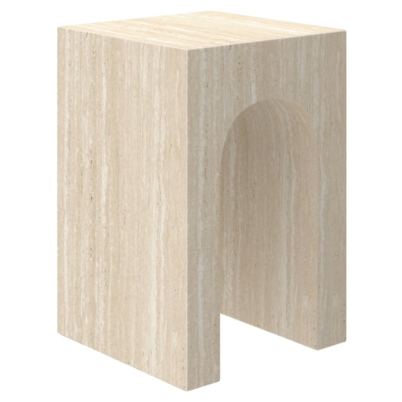 Inspire Contemporary ECC Concrete Square Accent Table - Travertine