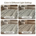 thumbnail image 7 of ODIKA 3'x5' Ultra-Soft Throw Mat, Striped Faded Horizontal Stripe Entry Vintage Doormat Weathered None Washable, Bare feet friendly, Easy Care Indoor rug for Bedside, Vanity, 7 of 7