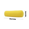 thumbnail image 3 of Btomtd 23.6x5.9 in Cylindrical Pillowcase Solid Color Pillow Cover Linen Look Pillowcase Candy Shape Pillow Cover Thick Bolster Pillowcase, Yellow, 3 of 6