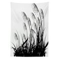 thumbnail image 3 of Ambesonne Nature Tablecloth Rectangular Table Cover, Bushes Wild Field, 60"x84", White Black, 3 of 4
