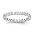 thumbnail image 2 of 14k White Gold Round Cut Diamond Eternity Wedding Band Anniversary Ring Size 5.5 - 1.50 Ct., 2 of 6