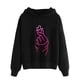 thumbnail image 1 of Gibobby Sudadera de terciopelo con cremallera Sudaderas con estampado lindo para mujer Sudadera con capucha de manga larga con estampado de sudaderas （Rosa， XL), 1 of 5