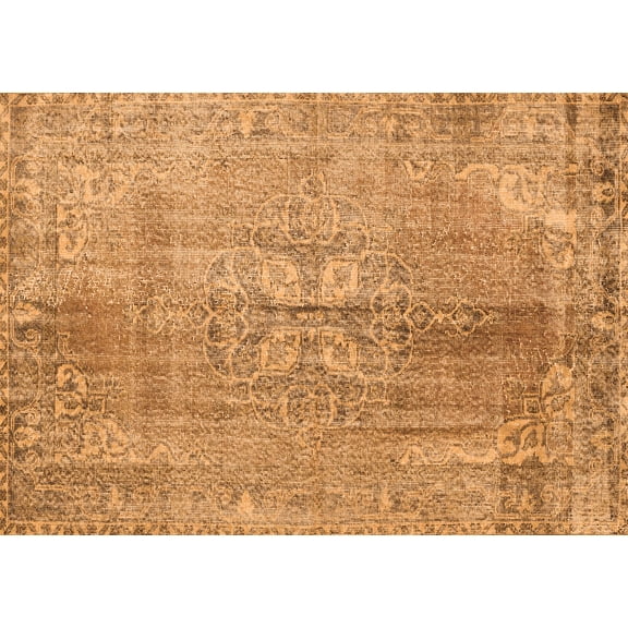 Ahgly Company Indoor Rectangle Persian Orange Traditional Area Rugs, 5' x 7'