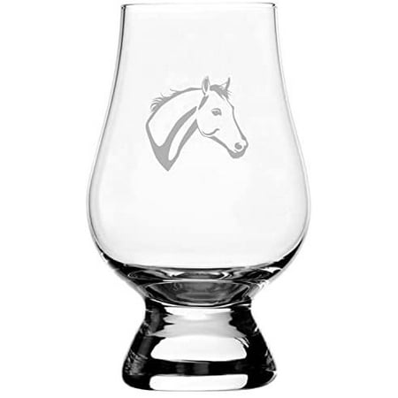

Palomino Face Horse Themed Etched 6.5oz Glencairn Whisky Glass