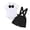 White, variant on Toddler Boy Formal Outfit Summer Short Sleeve Button T-Shirts Bowtie Suspender Shorts Suits Clothes Set for 3-6 Months