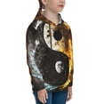 thumbnail image 3 of Lsque Yin Yang Patten Youth Hoodie Sweatshirt Pullover with Kangaroo Pocket Boys and Girls Hoodie Warm Hoodie for Kids-Small, 3 of 6