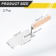 thumbnail image 2 of Uxcell 2Pcs Herramienta de Mano para Masonería, Paleta de Apuntalamiento de Acero al Carbono de 6.7" x 3" con Mango de Madera de 7.09" para Concreto, Cemento, Yeso, Mortero, Estuco, Azulejo, Blanco, 2 of 6