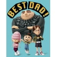 thumbnail image 2 of Girl's Despicable Me Best Dad Gru Graphic Tee Tahiti Blue X Large, 2 of 4
