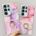thumbnail image 4 of Marble Case for Samsung Galaxy S25+, Galaxy S25 Plus Case for Girls Women, Slim Fit with Glitter Ring Holder Kickstand Bumper Soft TPU Shockproof Anti-Scratch Case Cover, 4 of 6