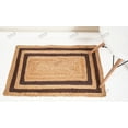 thumbnail image 4 of Rectangle Rug Natural Jute Rug Hand Braided Beige and Brown Color Stripes Line Area Rug, 4 of 5