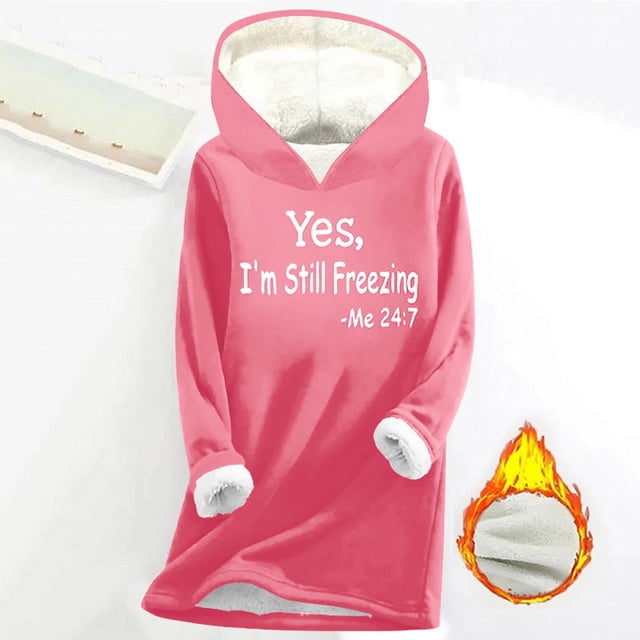 DPTALR Femmes Imprimé Numérique en Peluche et Épaissi à la Mode Casual à Manches Longues Sweat-Shirt Col Rond