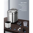 thumbnail image 2 of AICOOK Bread Maker, 2LB Programmable Stainless Steel Bread Machine with 13 Menu Settings, 2 Loaf Sizes, Compact Toaster Maker with Recipe Books, 2 of 6