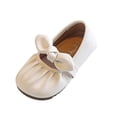 thumbnail image 3 of Viluyesy Girls Ballet Flats Soft Sole Bow Princess Shoes Spring Summer Dress Wedding Party Beige Size 8, 3 of 6