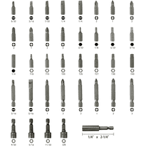 37-Piece Impact Screwdriver Bit Set, Magnetic Nut Driver & Torx Bits for Drill/Impact Driver, Hardened Steel Professional Tool Kit with Storage Case