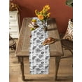 thumbnail image 5 of Black Coastal Table Runner 48 Inches, Tropical Leaves Starfish Coral Bed Runner Dresser Scarves Tabletop for Indoor Outdoor Parties/Ceremony/Banquet, 13" x 48", 5 of 8