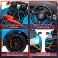 thumbnail image 6 of Xuanlur 24V Ride on Toys for Big Kids, Licensed Lamborghini Ride on Car with Front EVA Wheel, 24V Battery Powered Toy with Remote Control, 360° Spin, LED Lights, Music, Drift Feature, Blue, 6 of 7