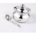thumbnail image 1 of Stainless Steel Ghee Pot/Jar With Spoon- 300Ml, 1 Piece, Silver, 1 of 4